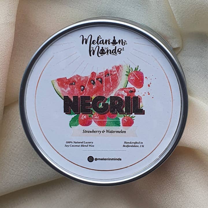 Negril | Strawberry & Watermelon Mini Candle for wholesale by Melanin Minds