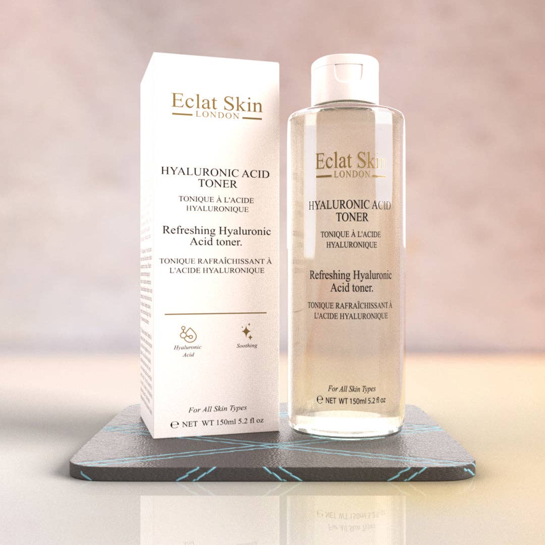 Eclat Cosmetic Ltd - Venta al por mayor Tónico facial - Tónico Refrescante con Ácido Hialurónico 150ml + Agua Micelar con Extracto de Romero 150ml4
