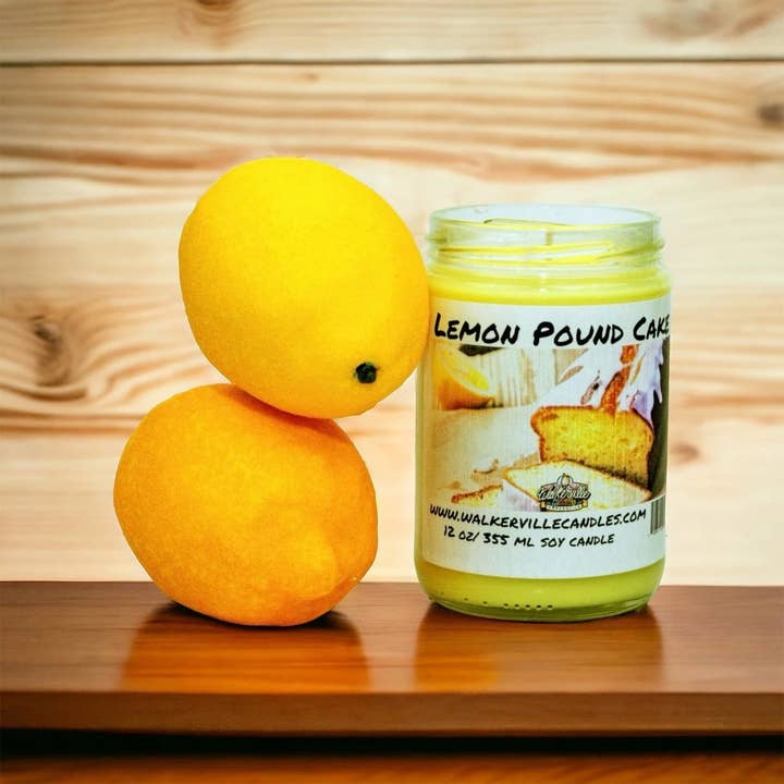 Candela ecologica da 12 oz in cocco e soia al profumo di torta al limone. per la vendita all'ingrosso da parte di Walkerville Candles