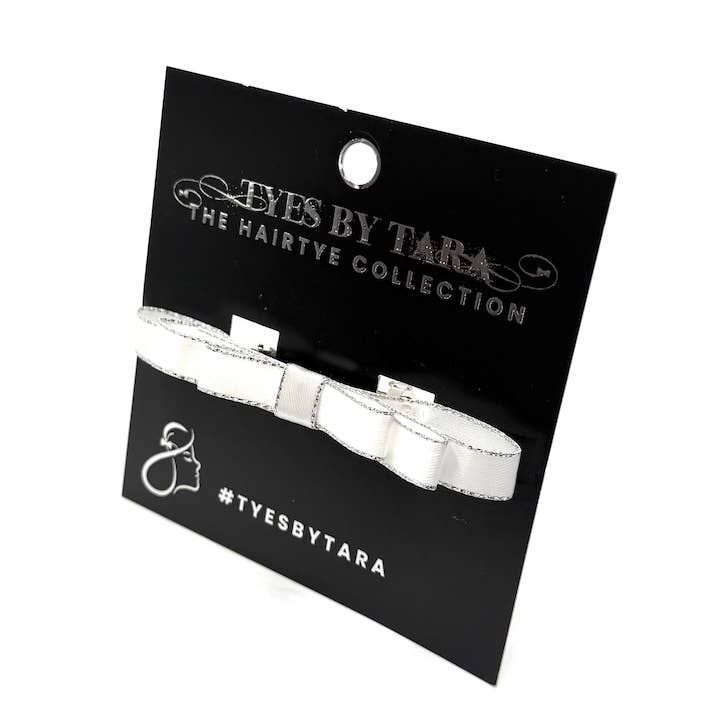 Queen White Hairtye Hair Barrette for wholesale by Tyes By Tara