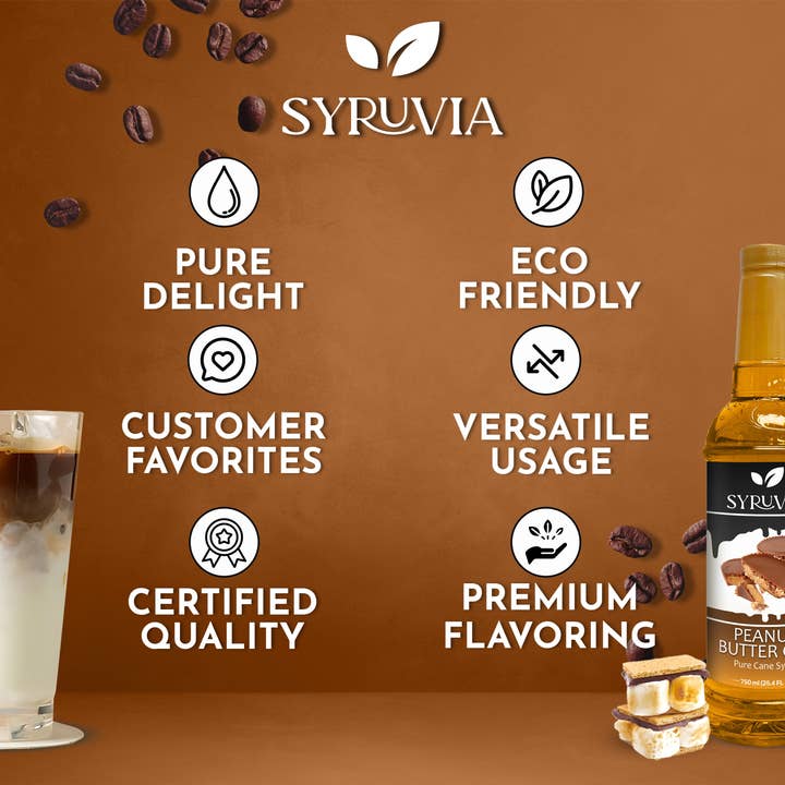 Syruvia - Wholesale Flavored Syrup - Peanut Butter Cup Syrup4