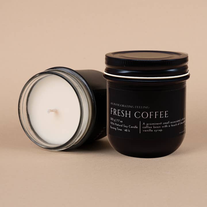 Fresh Coffee Soy Candle for wholesale by Glim & Glam