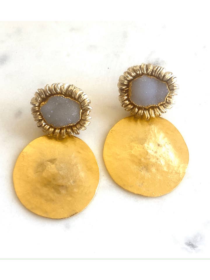 Druzy Scribble with Disk for wholesale by Kori Green Designs