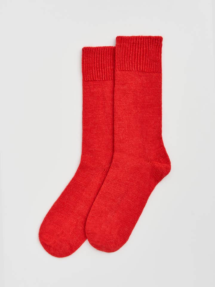 Postbox Red Alpaca Socks for wholesale by Pairs Socks