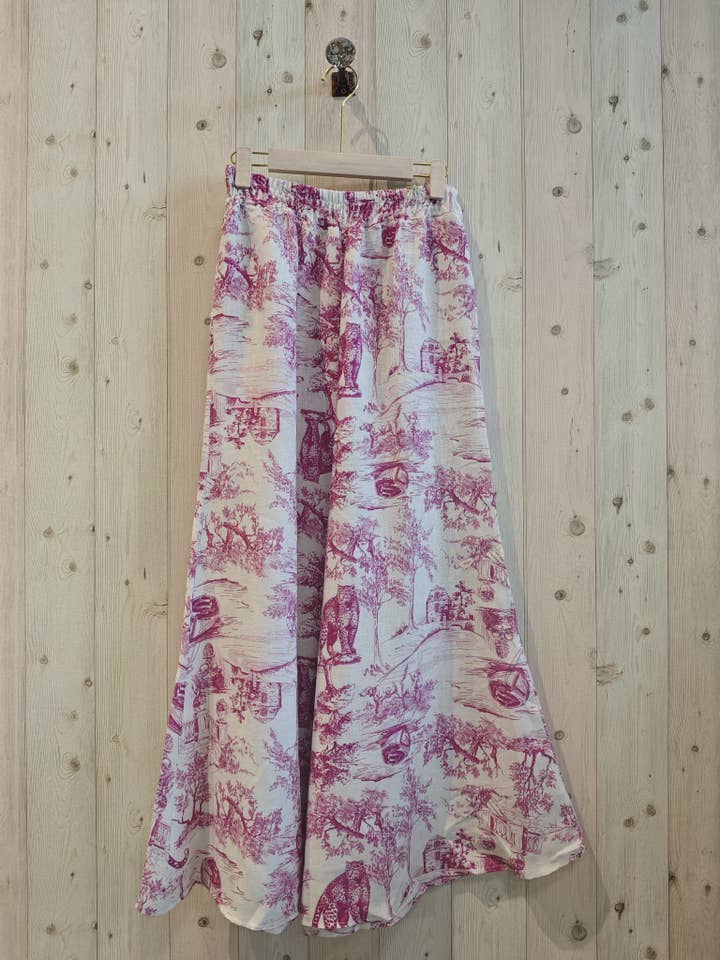 Linen & More - Wholesale Pants - Women's - REF 996 PRINTED LINEN TROUSERS 100%