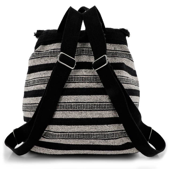 Sable Sac à dos Dagmar en coton à rayures en vente sur Faire1