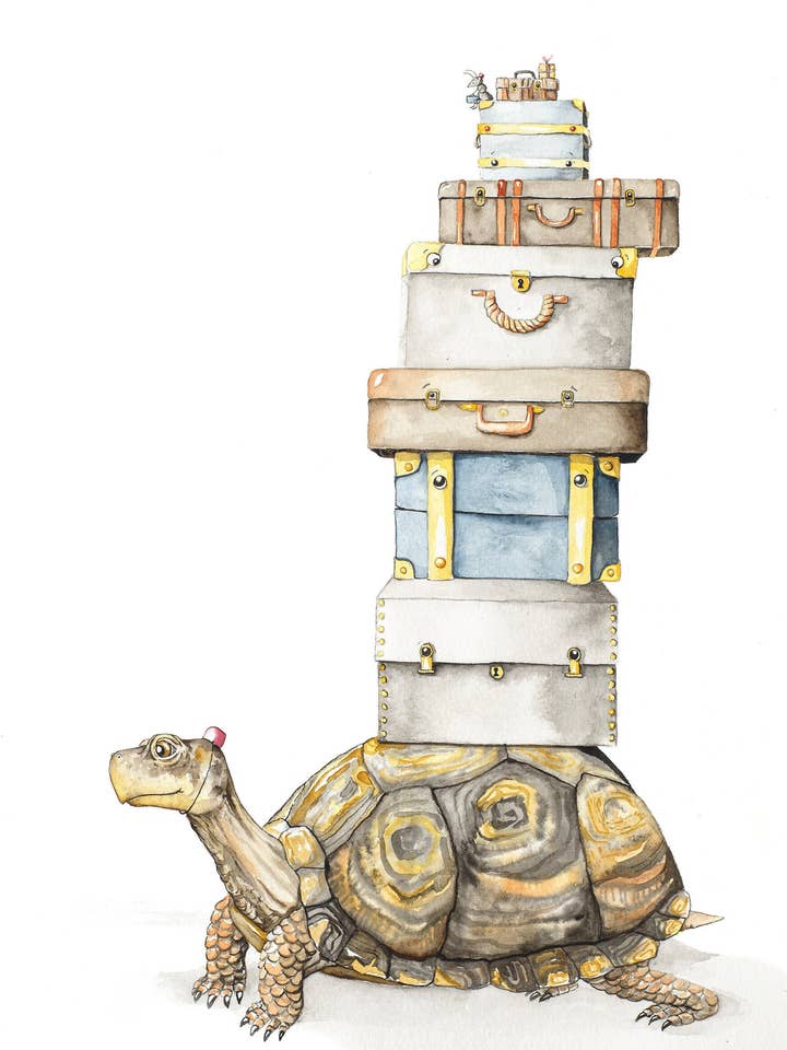 Bellhop: Impressão Giclée de Pintura Original em Aquarela por atacado de Katie Crawford Art