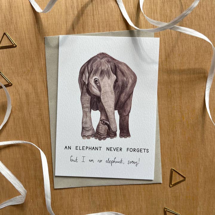This Thursday - Wholesale Everyday Greeting Card - Elephants Never Forget Card