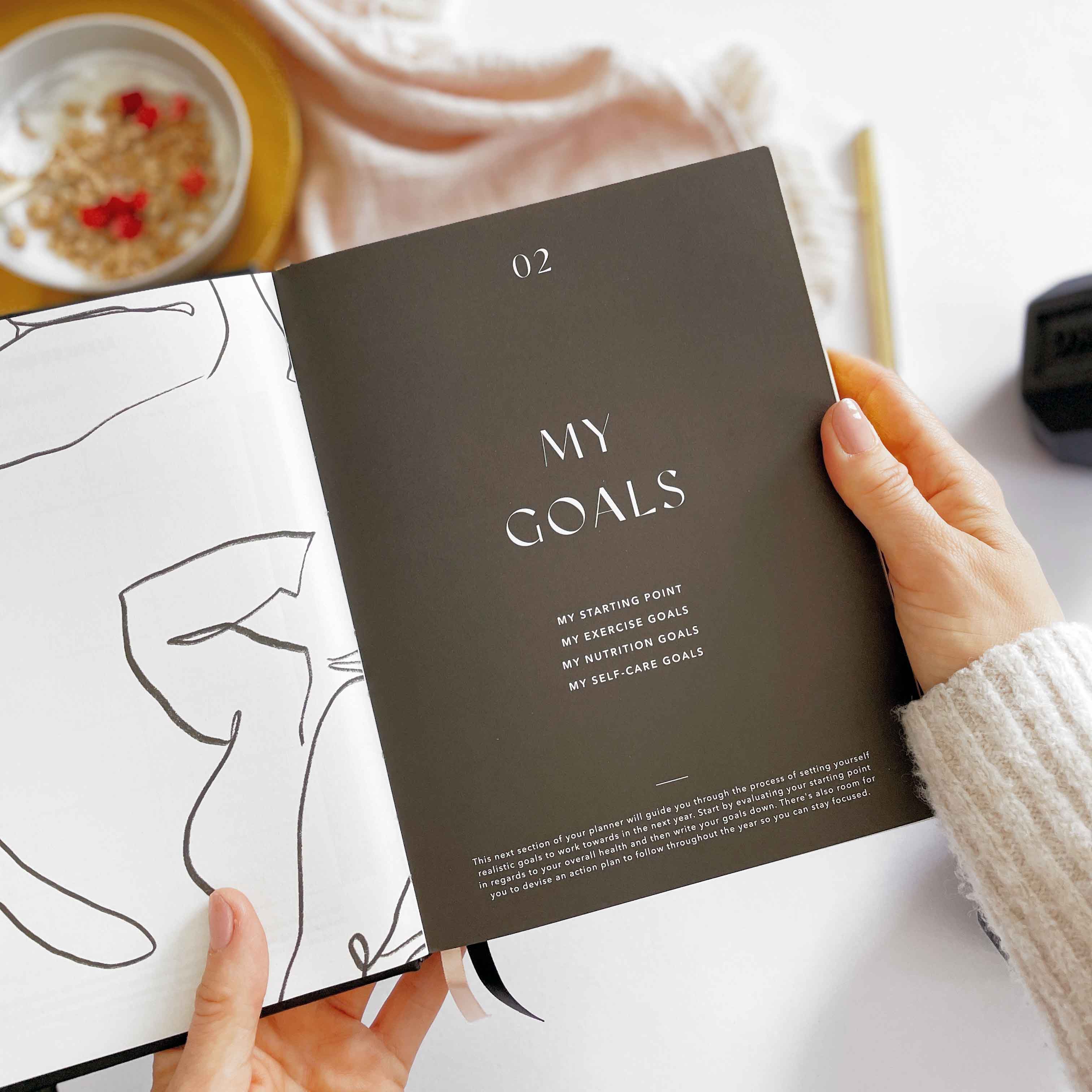 Blush And Gold – Großhandel Planer – Mein täglicher Fitnessplaner - Trainings- und Essensplaner (Schwarz)8