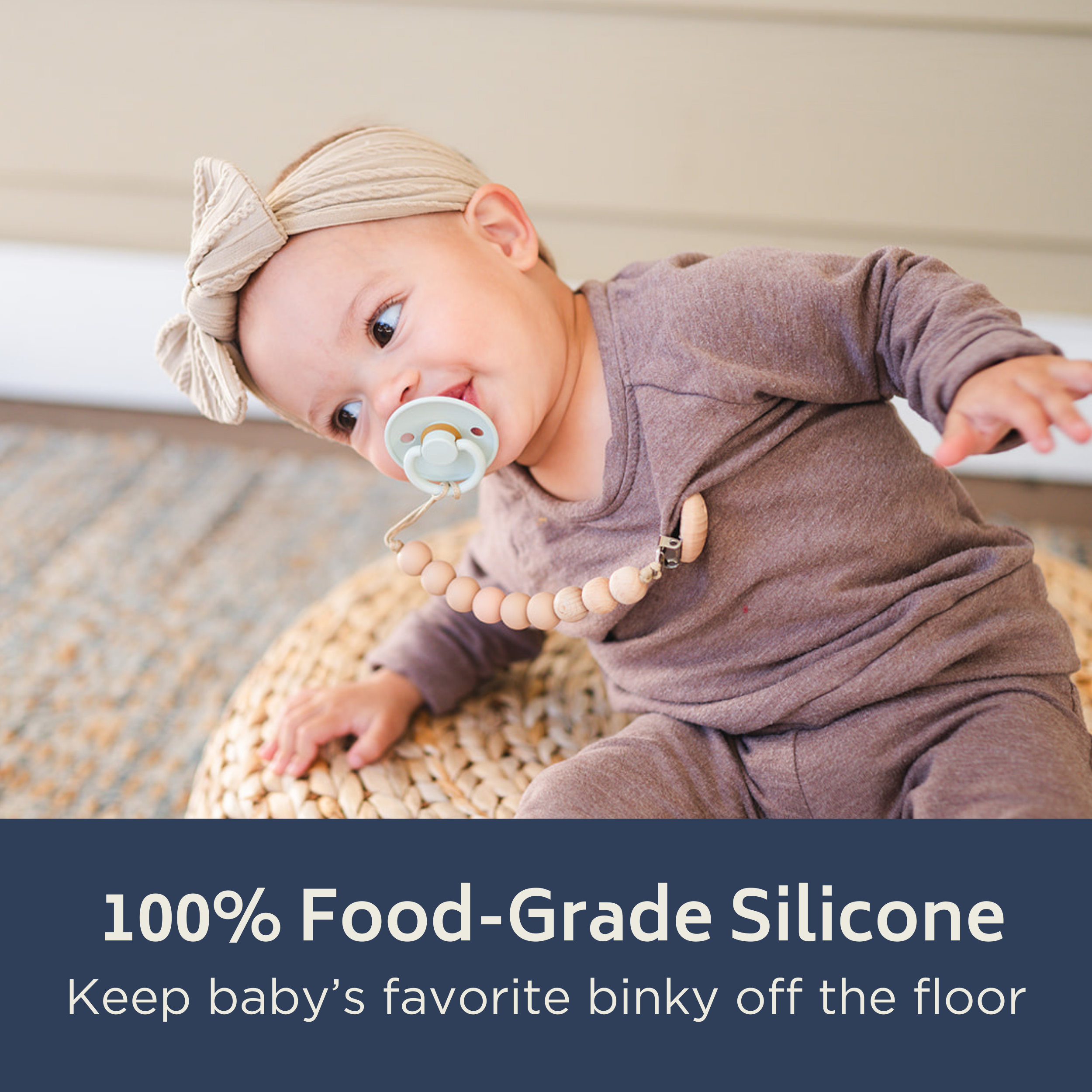 Babeehive Goods - Wholesale Fopspeenclip - Baby - Speenkoord van houten kralen en silicone11