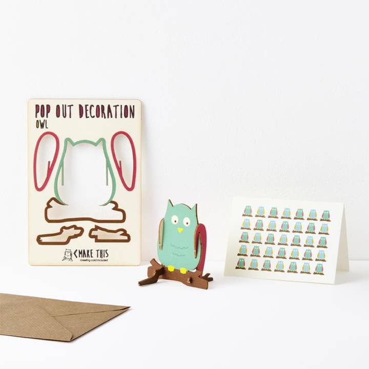 Pop Out Owl Card for wholesale by ikonink