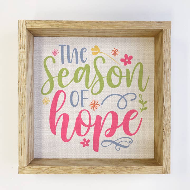 The Season of Hope - Arte em tela Primavera - Moldura em Madeira por atacado de Hangout Home