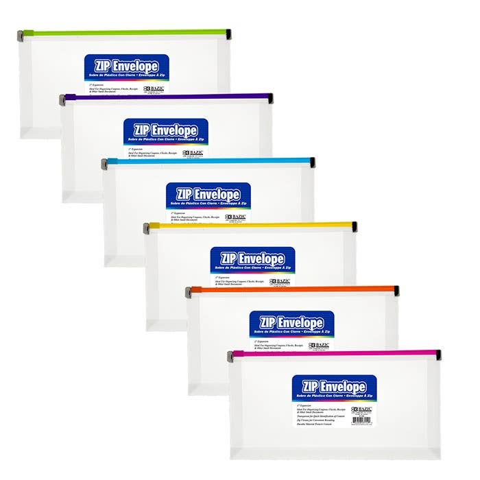 Luna Office Supply - Everyday Essential - Wholesale Envelopes - Clear Coupon Check Size Zip Envelope