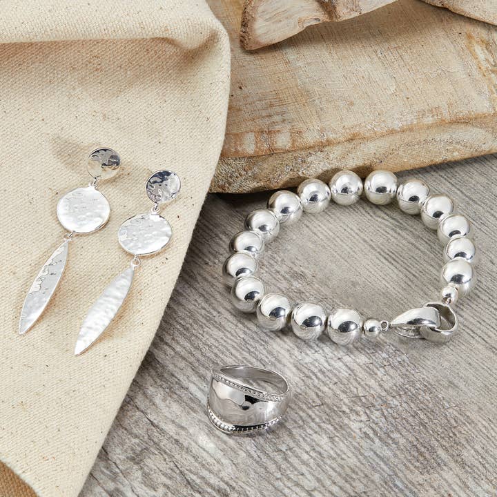 White Silpada 'Great Destinations' Silver Hematite Bracelet, 7.5" for wholesale on Faire4