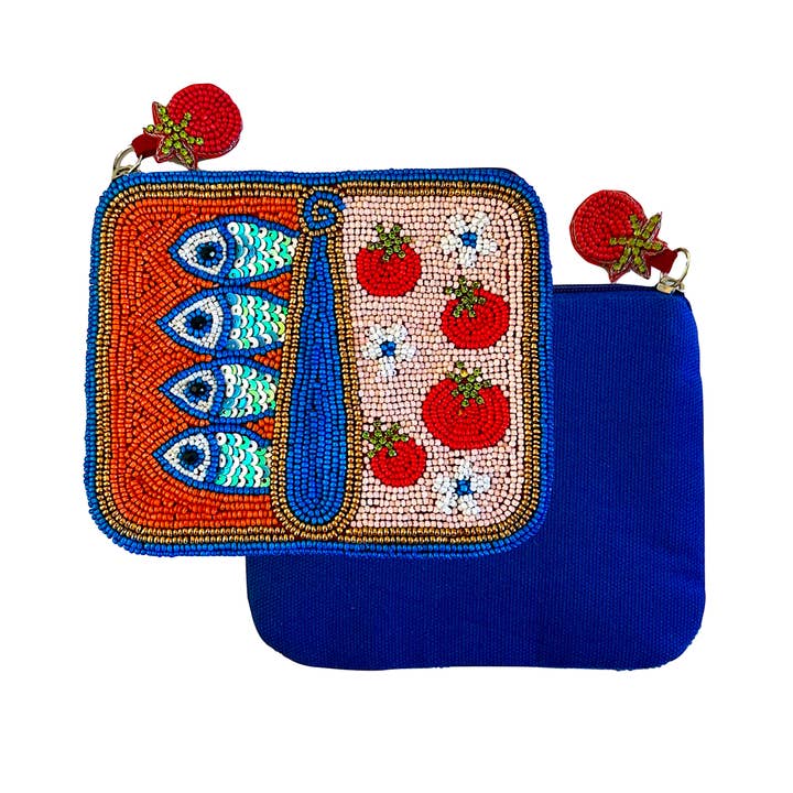 Lily Posh - Wholesale Coin Purse - Women's - Sardines in Tin Can Tomato Coin Purse, Beaded Bag Lily Posh1