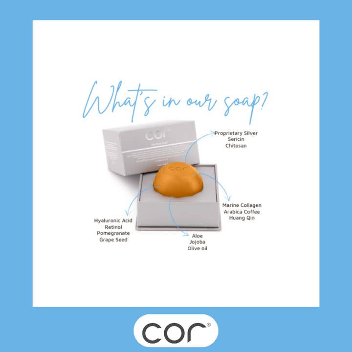 Cor Silver | Simple Skincare for Complicated Skin - Wholesale Bar Soap - Cor Silver Soap - Travel Size 30gm