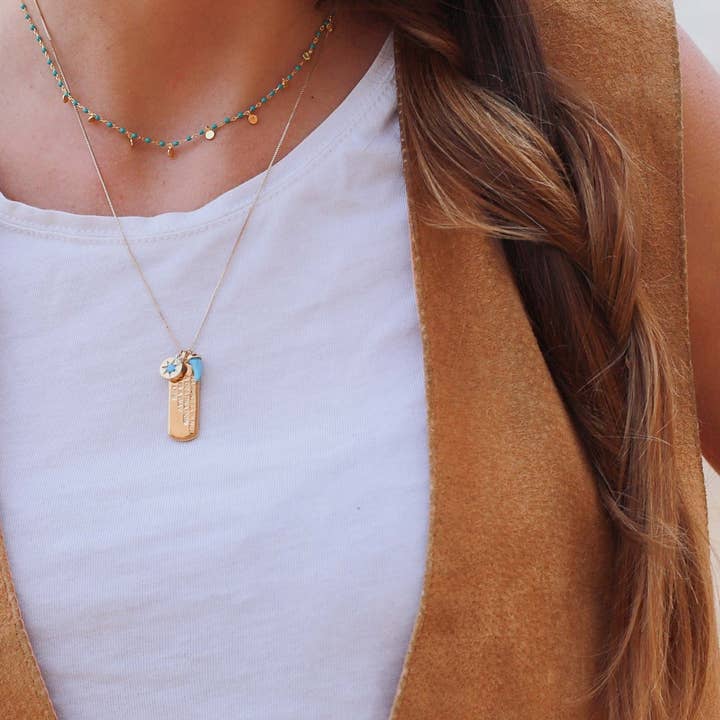 Aran Jewels - Wholesale Pendant/Charm Necklace - HAPPINESS gold necklace2