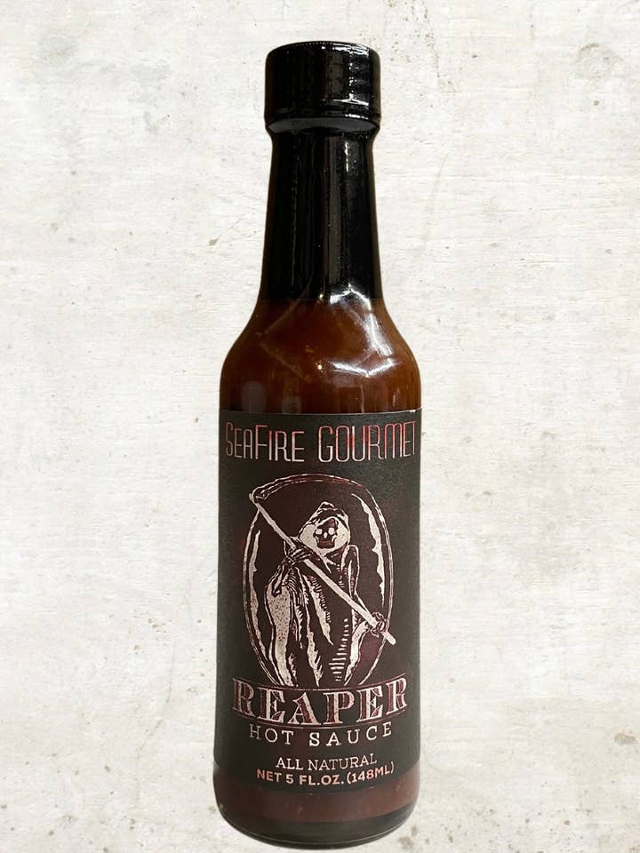 Reaper Hot Sauce with Carolina Chilis & Chipotle Peppers for wholesale by Seafire Gourmet Hot Sauce
