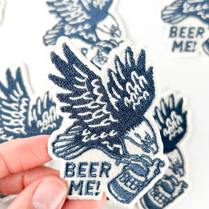 Field Trip Threads - Wholesale Patch - Beer Me Eagle Patch Embroidered Iron-On Patch for Hats5