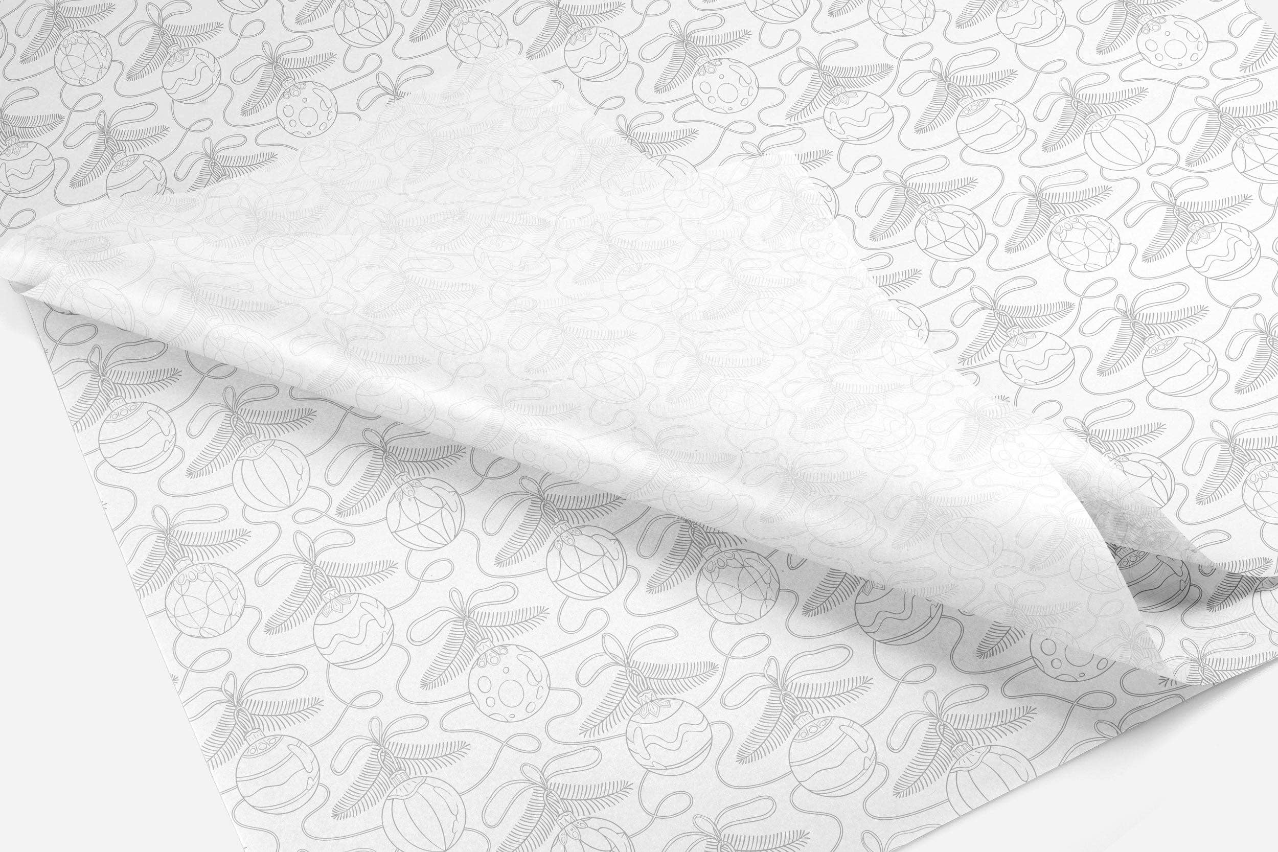 Papergem – wholesale Tissue paper – "Golden Christmas Ornaments" Tissue Paper1