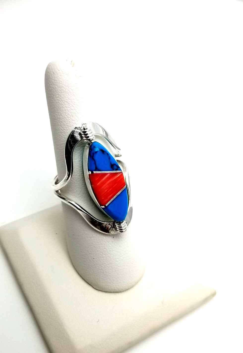 Costello International - Wholesale Cocktail/Statement Ring - Flip Large Semi-Precious Stone Inlaid Rings24