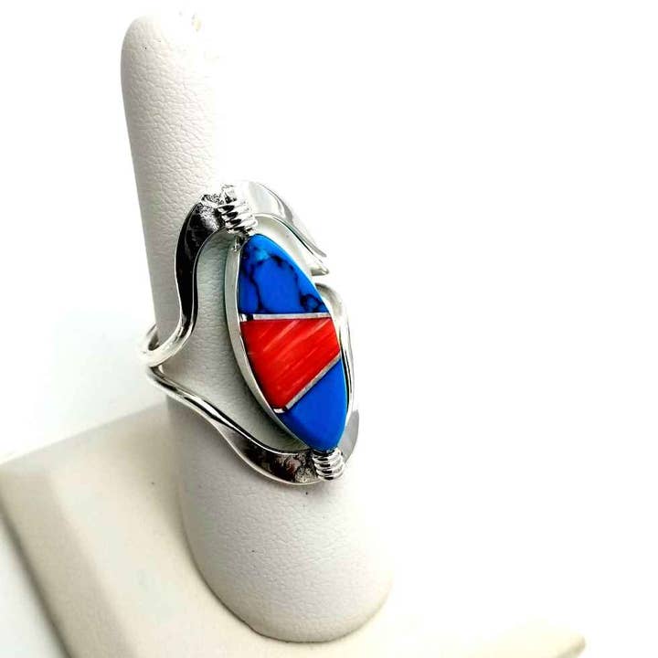 Costello International - Wholesale Cocktail/Statement Ring - Flip Large Semi-Precious Stone Inlaid Rings24