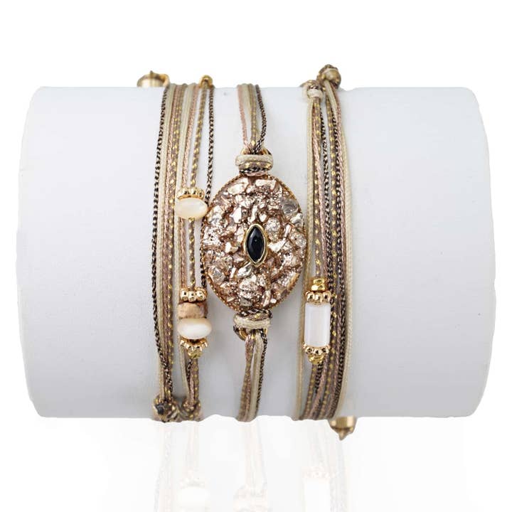 Gold 24 Meteor Medal women's bracelet for wholesale by LOetMA