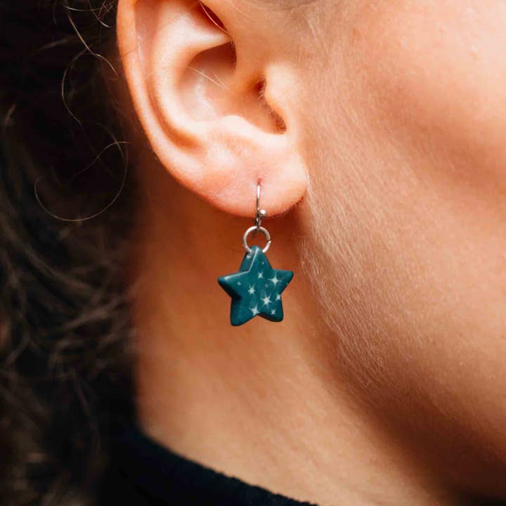 Ten Thousand Villages - Wholesale Dangle Earrings - Sitaron Tagua Star Drop Earrings1