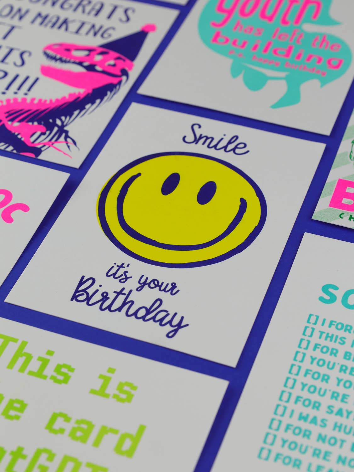 Studio Inktvis - Wholesale Birthday Card - Postcard Smile it's your Birthday witk smiley1