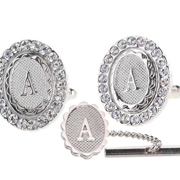 Classy Cufflinks - Venta al por mayor Gemelos - Hombre - Juego de gemelos iniciales y corbatas Vittorio Vico Bling: de la A a la Z de Classy Cufflinks