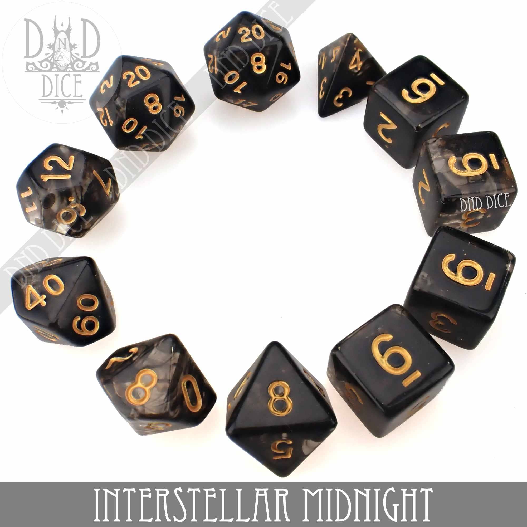 DNDDICE.COM - Wholesale Dice - Interstellar Midnight 7 or 114