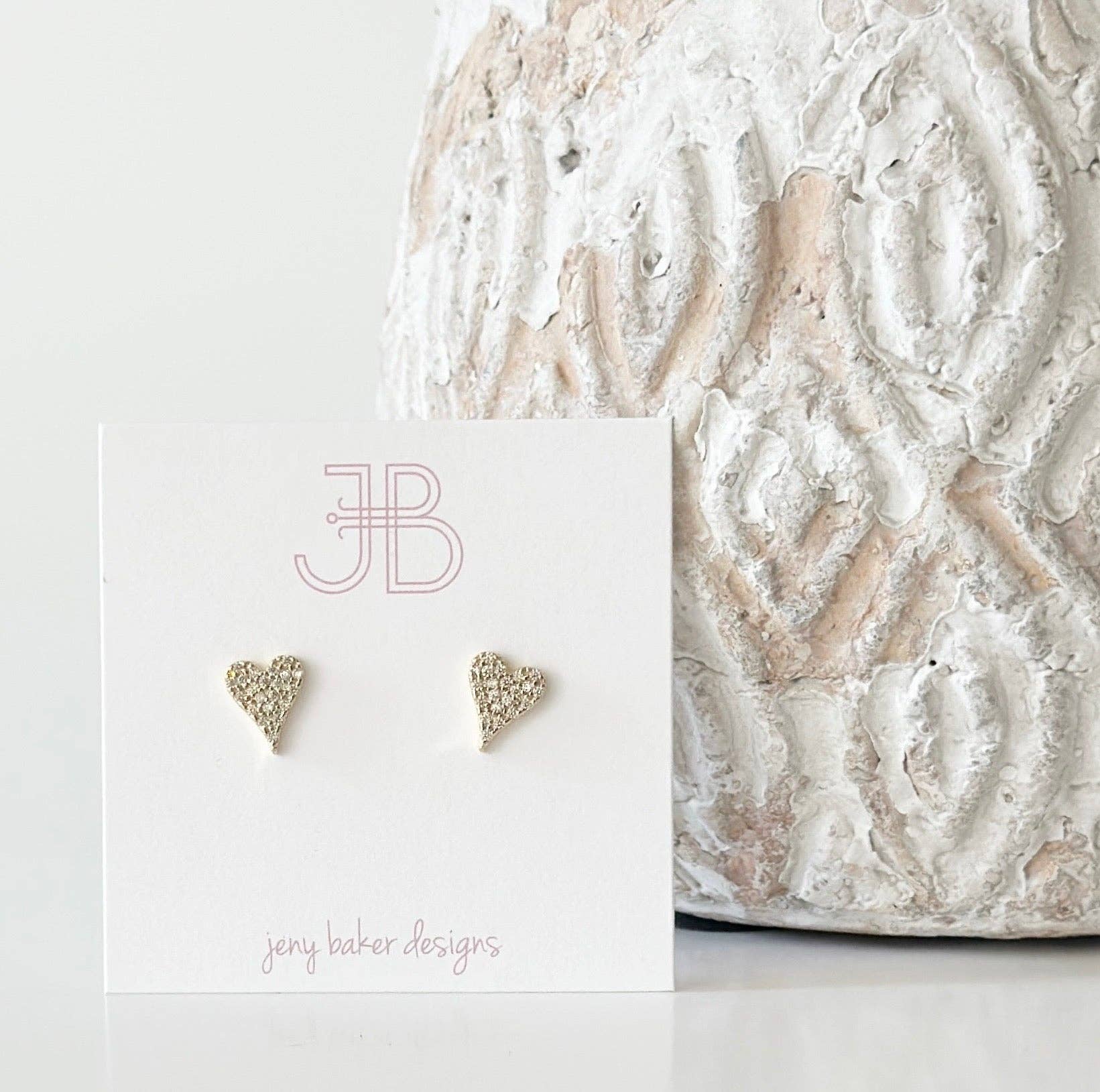 Jeny Baker Designs - Wholesale Stud/Post Earrings - Broadway Heart Studs