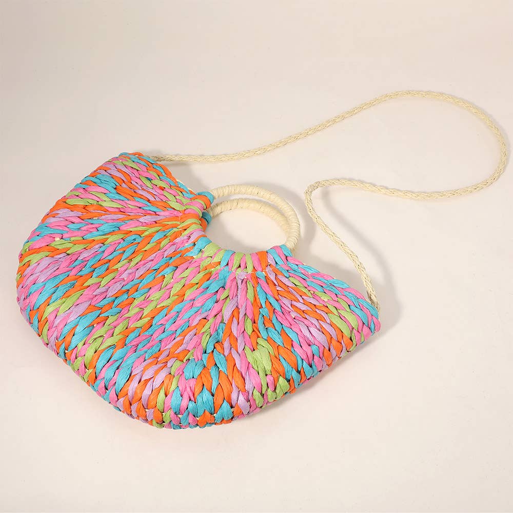 Sensibling Corp. - Venta al por mayor Bolso con asas - Mujer - Bolso de Mano de Yute con Asa Redonda de Tejido Multicolor / Bolso de Mano9