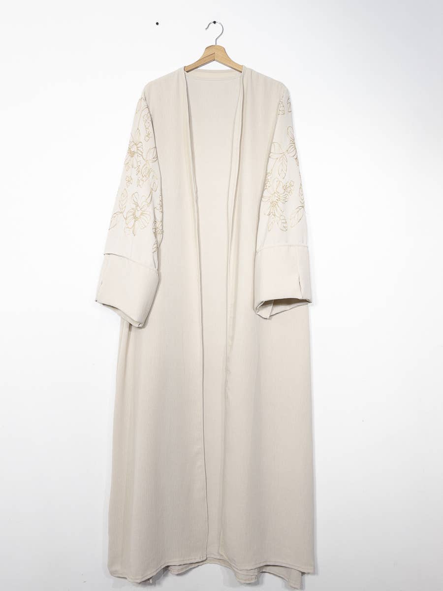 IDEAL OUTFIT – wholesale Top & skirt set – Women's – 2-piece set floral embroidery kimono abaya ref:en2511jazz15