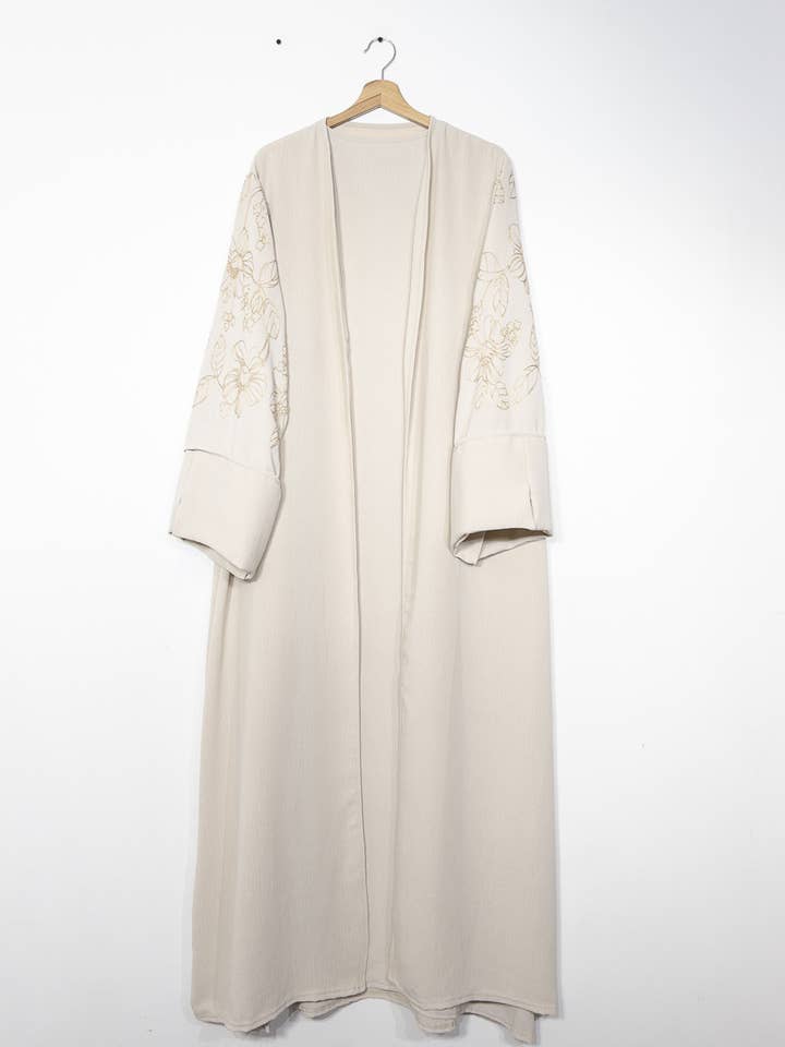 IDEAL OUTFIT - Wholesale Top & Skirt Set - Women's - 2-piece set floral embroidery kimono abaya ref:en2511jazz15