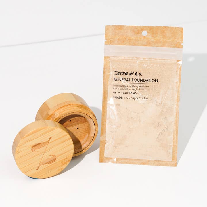Zerra & Co. - Wholesale Foundation - Mineral Foundation Pouches | Talc-Free Zero Waste Makeup