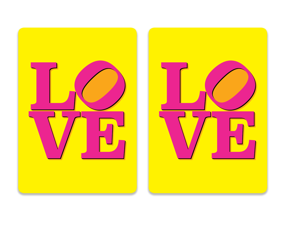 Canasta Sets.com - Vente Jeu de cartes - Cartes en plastique PVC cartes à jouer AMOUR lettres majuscules1