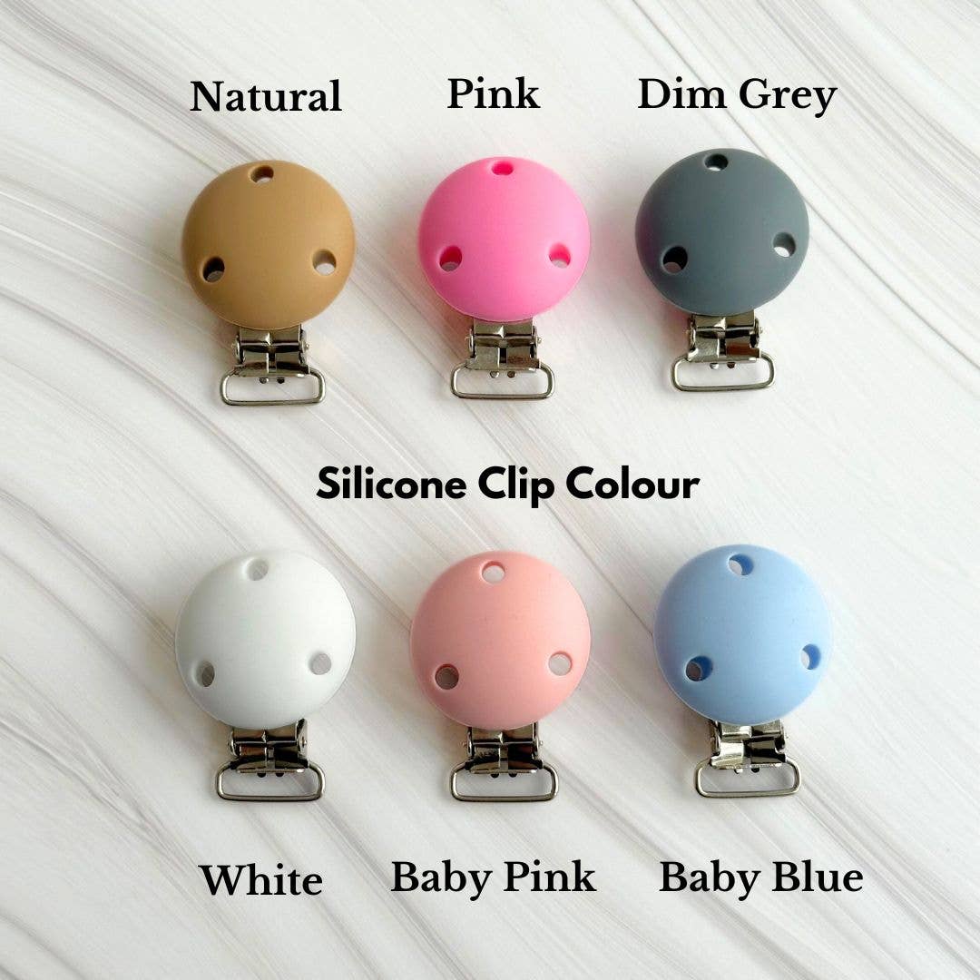 CMC Gold - Wholesale Pacifier clip – Baby - Coloured Floral Leather Dummy Clips1
