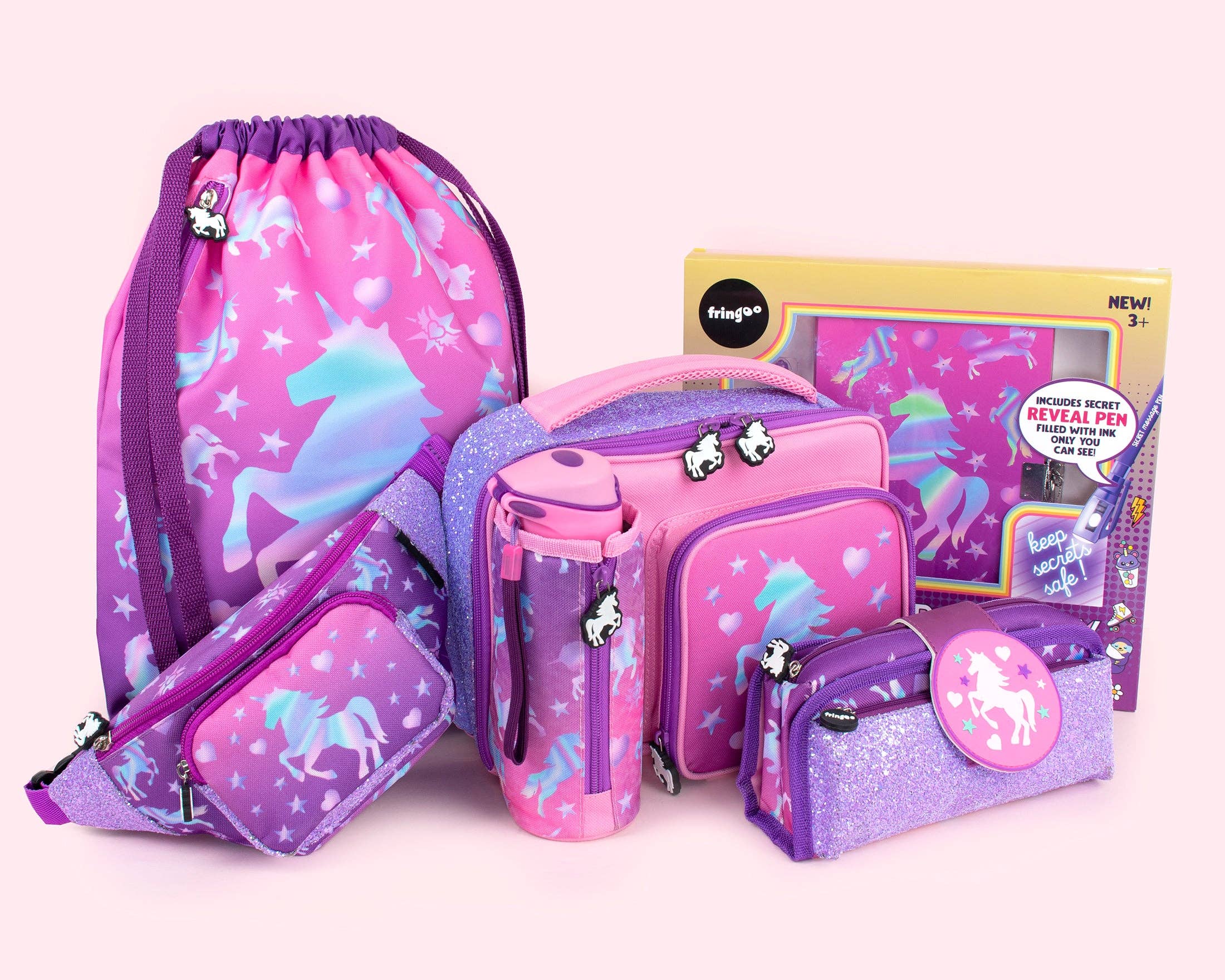 Fringoo Group Ltd - Wholesale Lunch Bag/Box - Kids - Square Lunch Bag - Unicorn Ombre3