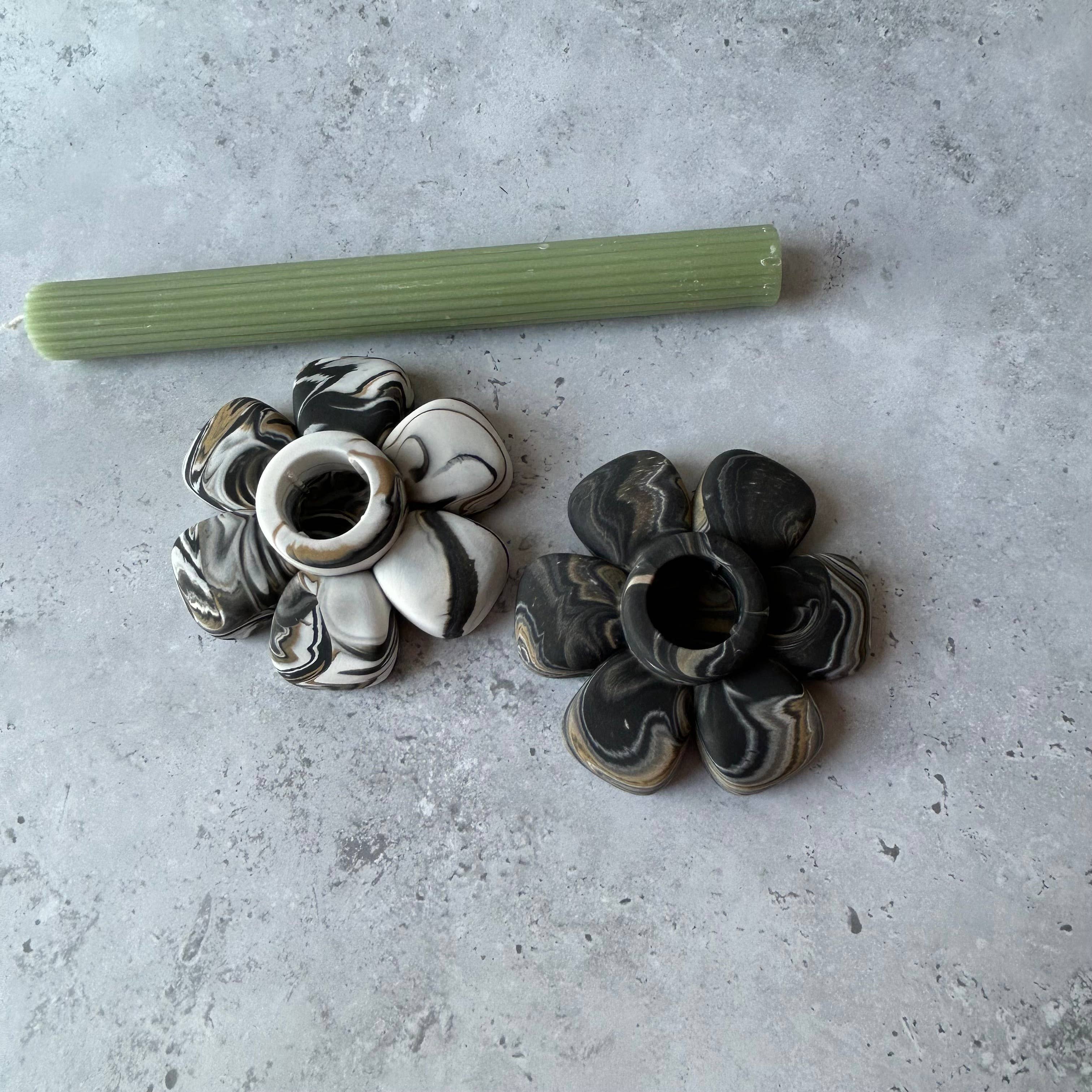 AlphaGrayArt - Wholesale Candle Holder - Floral Candle Stick Holders / Marble Candle Stick Holders3