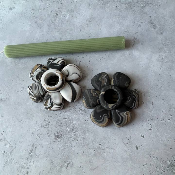 AlphaGrayArt - Wholesale Candle Holder - Floral Candle Stick Holders / Marble Candle Stick Holders3