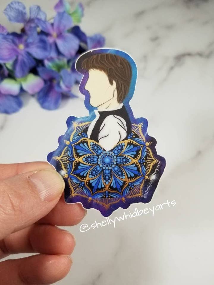 Han Solo Mandala Sticker for wholesale by Shelly Whidbey Arts