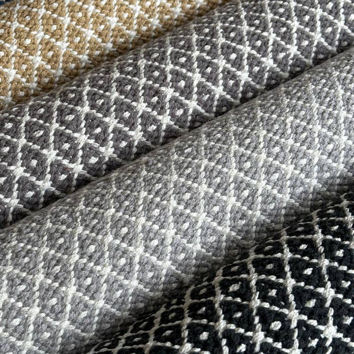 Aspegren Denmark - Vente Tapis - Tapis mustard rhombe 70 x 130 cm en coton biologique4