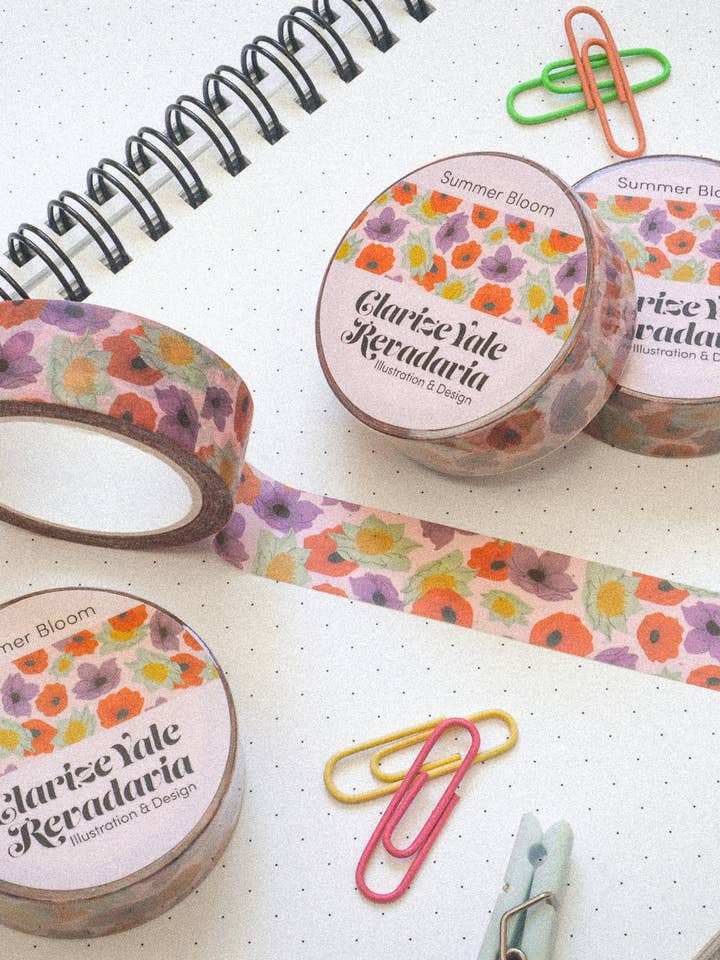 Summer Bloom Washi Tape for wholesale by ClarizeYale Revadavia