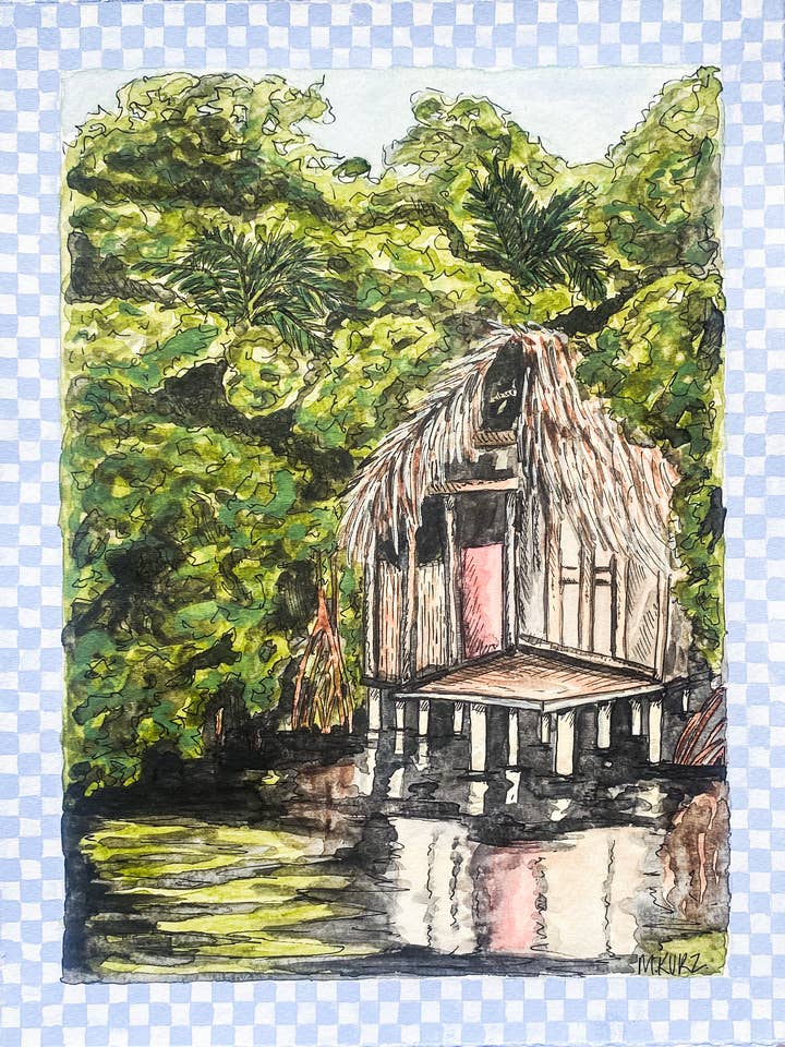 Hide Away Print for wholesale by Makenzie Kurz Art