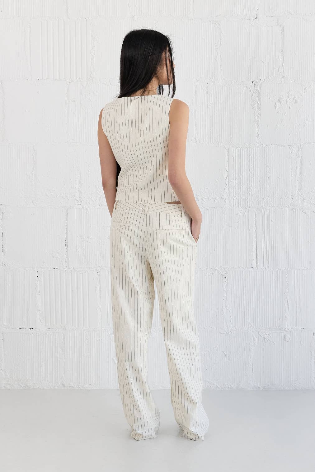 All Row - Wholesale Pants - Women's - The Frances Pants | Striped Straight Leg Linen Trousers20