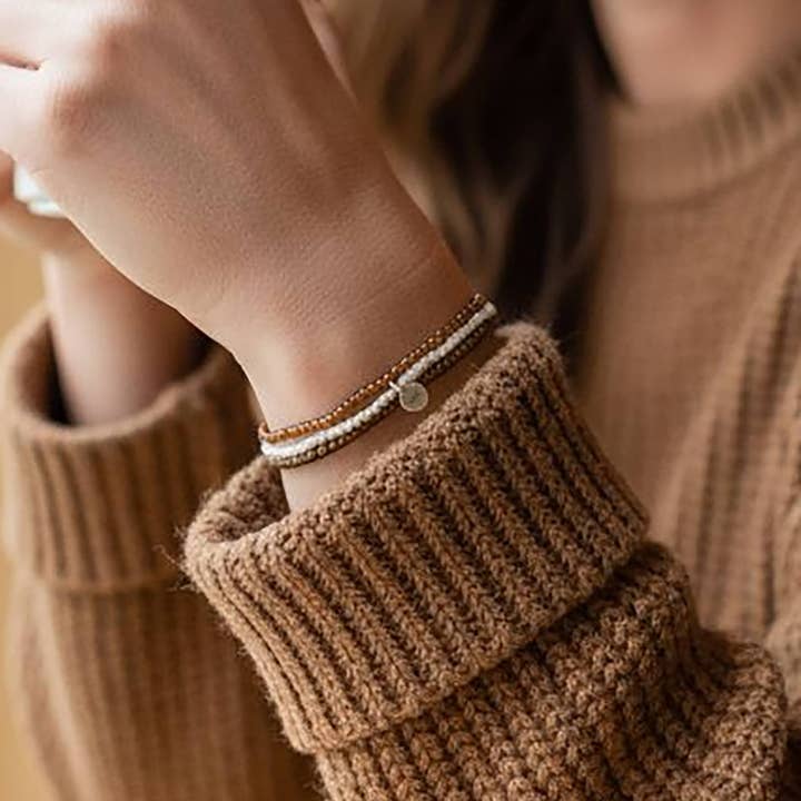 ARKHOUSE® - Wholesale Charm/Dangle Bracelet - ARK Stretch & Stack Bracelet - Pearly3