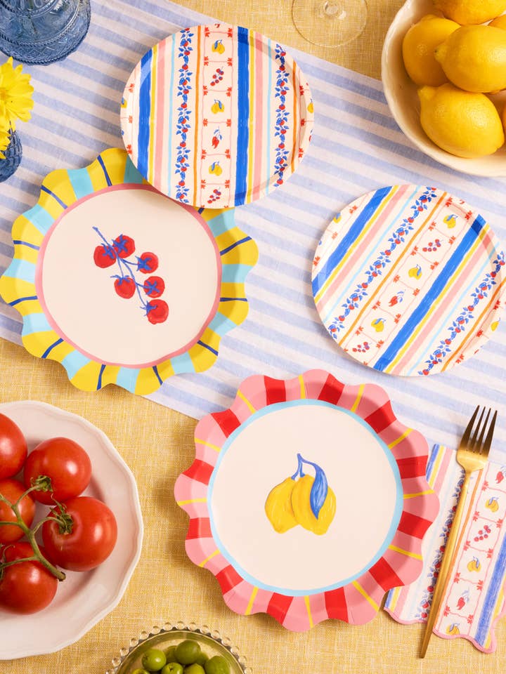 Assiettes Capri Italiennes | fête d'été, mariage, citron pour la vente par xo, Fetti