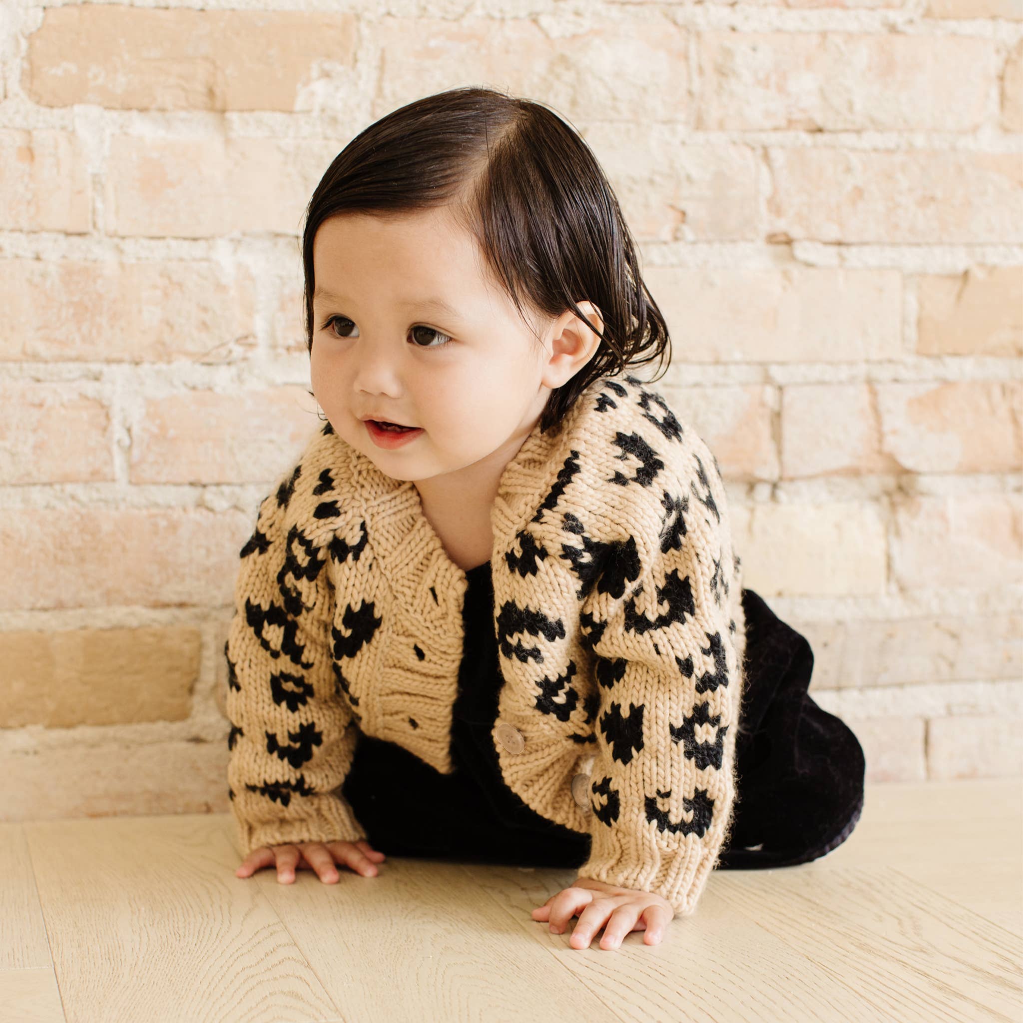 Latte Black Cheetah Cardigan Latte/Black Baby Kids Sweater Clothing  for wholesale on Faire1
