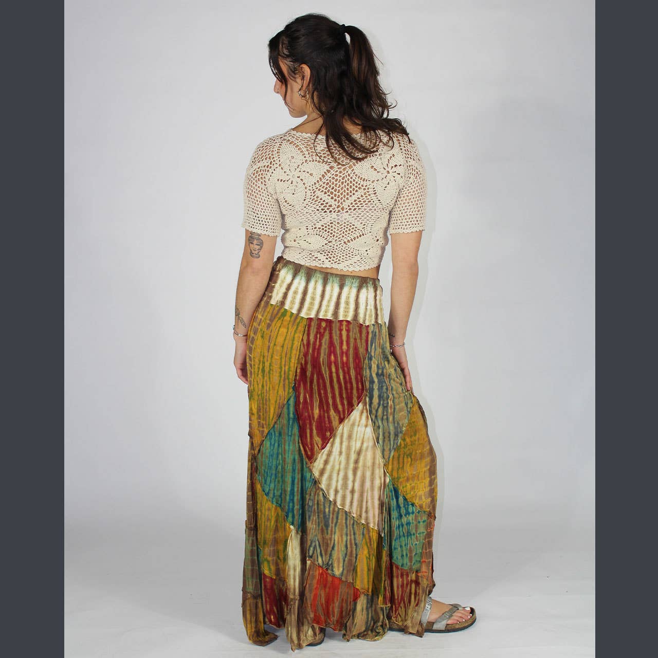 Jayli Clothing - Wholesale Skirt - Women's - Psychedelic Stitch Maxi Skirt2